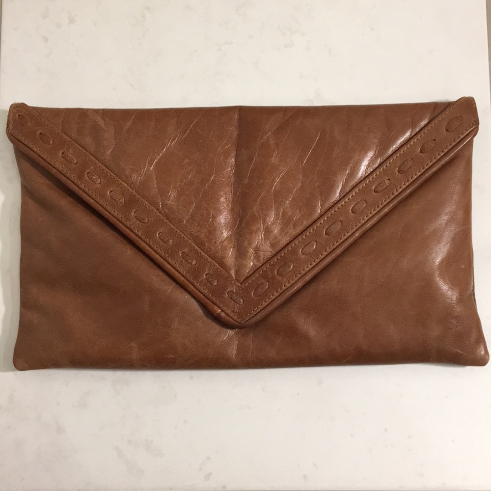 Jocasi Leather Envelope Clutch Bag
